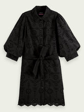 Load image into Gallery viewer, Puffed-sleeve broderie anglaise mini dress (7884626526416)
